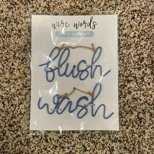 [Target] NWT Wire Words Flush and Wash Bathroom House Decor